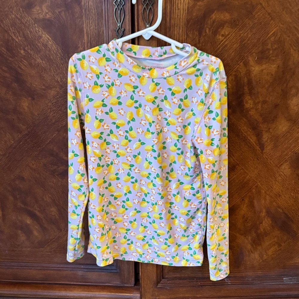Crewcuts Kids Swim Floral Lemons Rashguard size 8